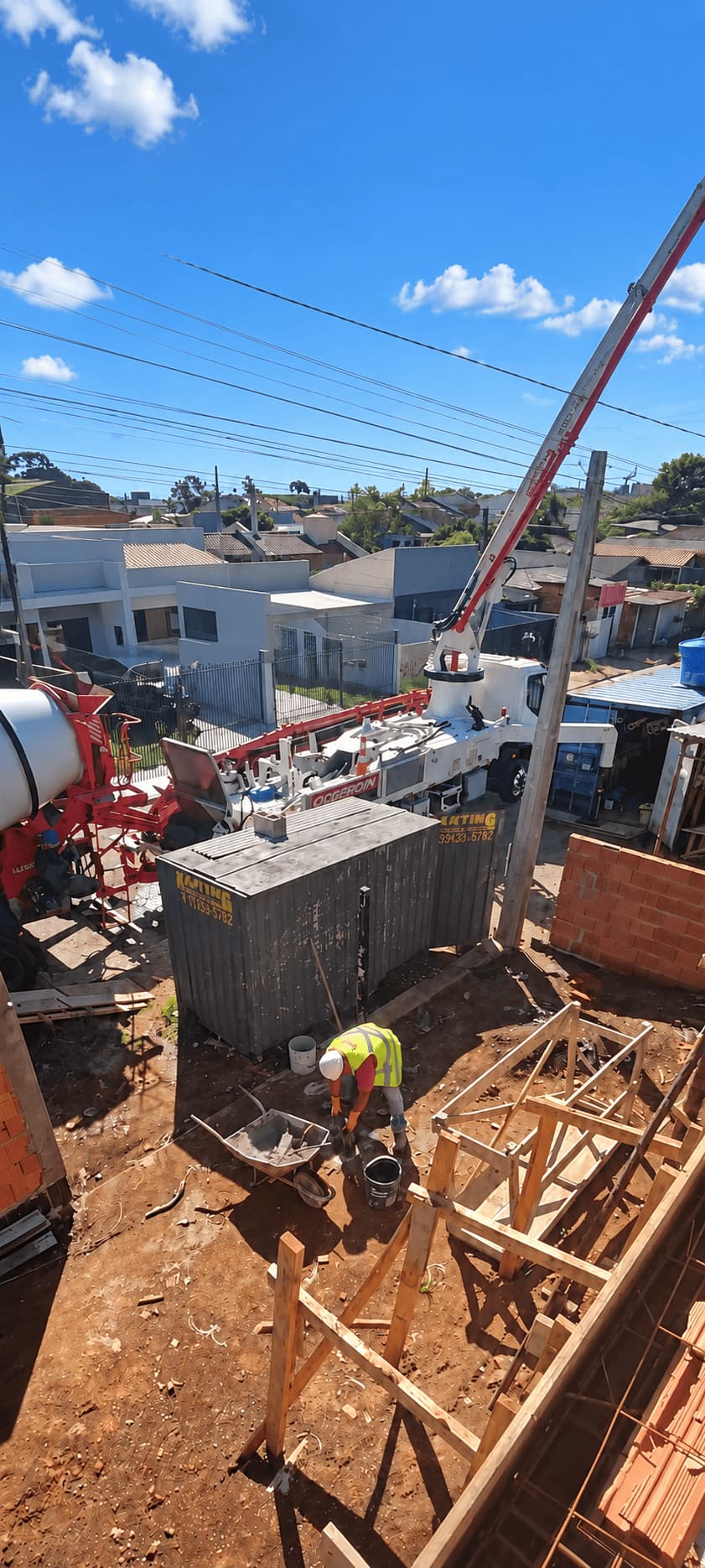Registro de obra em fase de fundação
