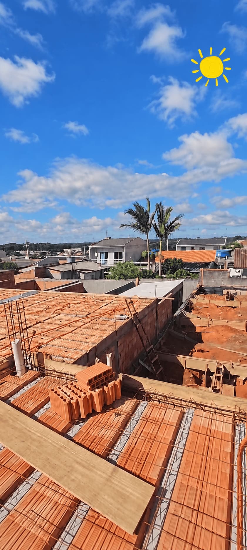 Registro de obra em fase de alvenaria